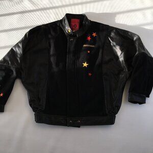 Vintage Cirque Du Soleil Wool and Leather Jacket XL